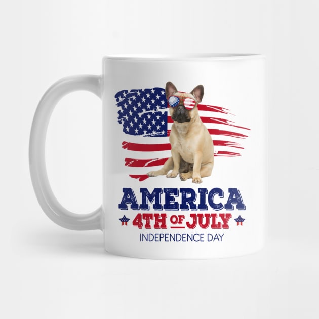 French Bulldog Flag USA - America 4th Of July Independence Day by bunnierosoff21835